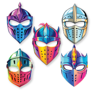 maskers drakenfeestje vlaggetjes voor eenhoornfeestje